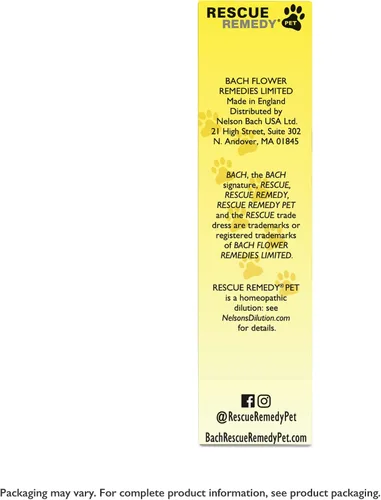 Miniatura 8 de Bach Rescue Remedy PET Dropper 0.7 fl oz, alivio natural del estrés, calmante para perros, gatos y otras mascotas, esencia floral homeopática
