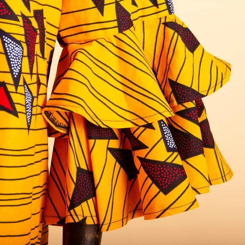 Miniatura 5 de Abrigo de mujer africana Ankara Print Long Jacket Tops Wax Dashiki Ropa