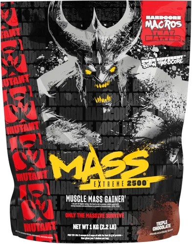 Mutant Mass Extreme Gainer - Proteína de suero en polvo - Construye el tamaño muscular y la fuerza - Calorías limpias de alta densidad (2.2 libras,