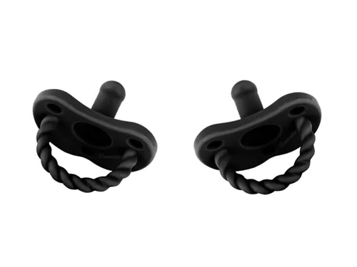 Sweetie Chupetes de silicona para recién nacido, chupete de silicona suave, sin BPA, juego de 2 chupetes (negro)