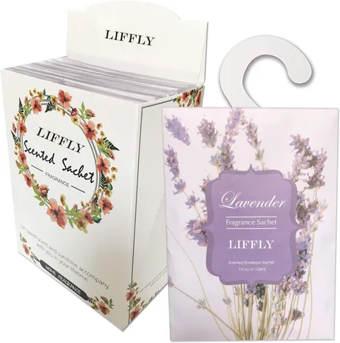 8 paquetes grandes de bolsas perfumadas de lavanda con colgador para cajón y armario, regalo de Navidad