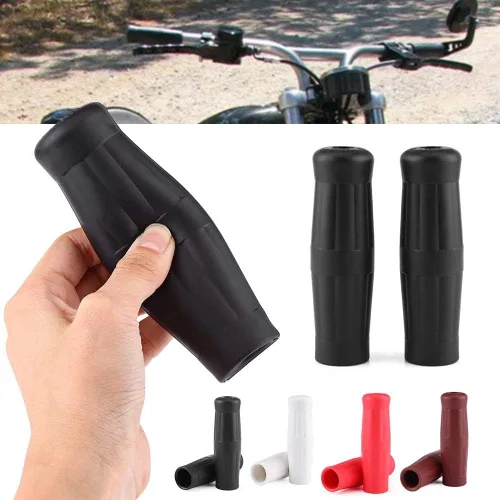 Miniatura 2 de Empuñaduras de motocicleta de estilo vintage, diseño de botella de coque de goma con patrón antideslizante, ajuste universal para manillares de 7/8