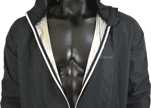 Miniatura 7 de Red Plume Chaqueta de sauna para hombre, sudadera deportiva al aire libre, sudadera con capucha y cremallera para hombre, chaqueta de manga larga