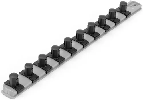 Miniatura 27 de TEKTON - Llave de tubo de 1/2 pulgada x riel de 33 cm con 10 clips (negro) OSR22210 Fabricado en EE. UU