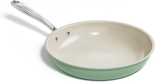 Sartén antiadherente Redchef para freír y saltear, sartenes antiadherentes de cerámica, sartén de 11 pulgadas con asa de enfriamiento, apta para
