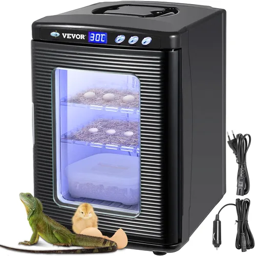 Happybuy – Incubadora de reptiles negra de 845.34 fl oz (25 L), incubadora digital para laboratorio científico, con enfriamiento y calefacción 41 -