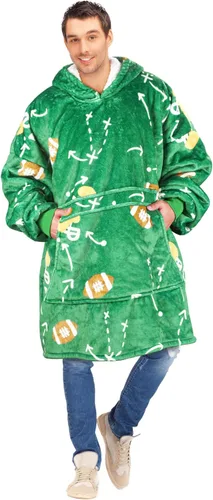 Miniatura 13 de Tirrinia Sudadera Manta de Gran Tamaño con Capucha, Mantas Sherpa Esponjosas Vestibles, Manta Sudadera Reversible y Acogedora, Regalo para Adultos #