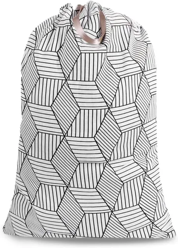 Miniatura 27 de Bolsa de lavandería extra grande con cordón y asa, bolsa de ropa sucia de viaje resistente para lavandería y hogar, forro duradero para cesta