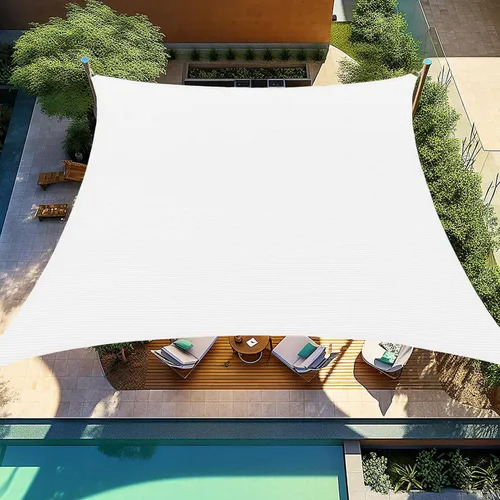 Shade&Beyond - Toldo tipo vela rectangular personalizado de 7 x 13 pies para proporcionar sombra con bloqueo UV, transpirable y curvado, para patio,