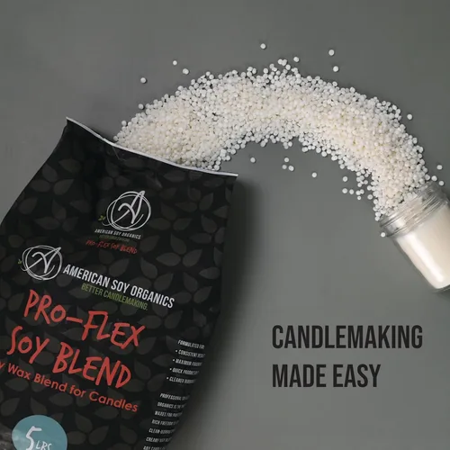 Miniatura 3 de American Soy Organics Pro-Flex Mezcla de Soja - Perlas de Cera de Soja para Hacer Velas - Suministros para Hacer Velas - Mezcla de Cera de Vela Sin