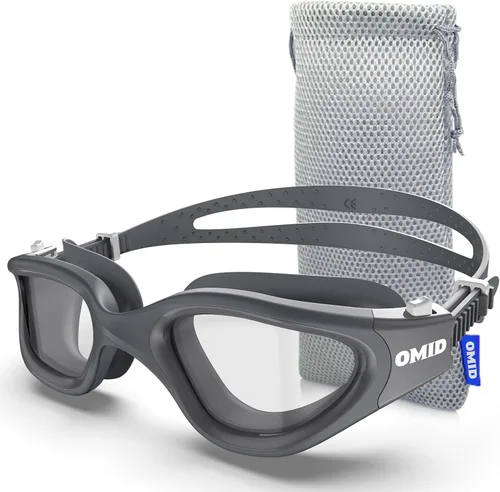 Miniatura 7 de OMID P2 Lite - Gafas de natación cómodas antivaho para hombres, mujeres, adultos y jóvenes Lente B2-azul Marco Blueblack