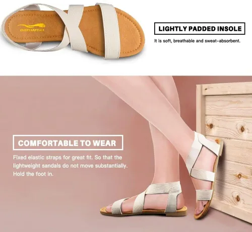 Miniatura 5 de DAYDAYGO - Sandalias planas elásticas para mujer
