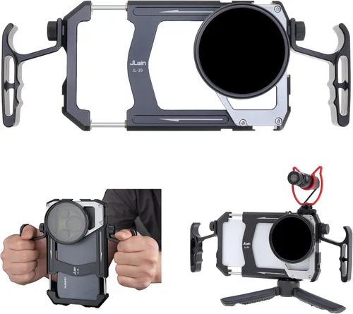 Miniatura 11 de Fotga Estabilizador universal para teléfono inteligente y fotos y video, asas + adaptador de filtro de rosca de 2.638 in para iPhone 17, 16, 15, 14