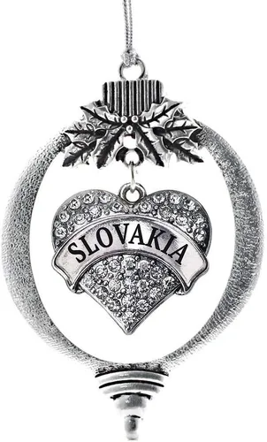 Miniatura 154 de Inspired Silver Adornos festivos de dije de corazón pave de plata con circonitas cúbicas