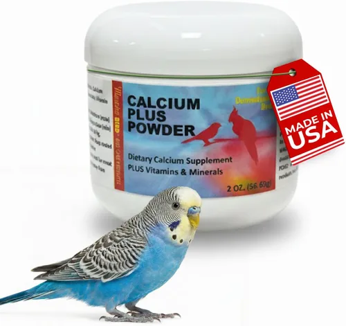 Morning Bird Calcio Plus Polvo para Aves 2 oz – Suplemento de calcio con vitaminas y minerales esenciales – Apoya la salud ósea, la función muscular