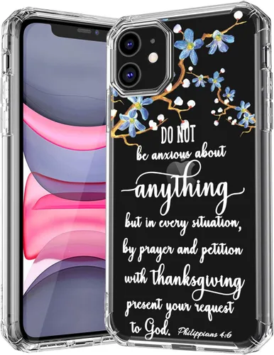Miniatura 17 de Funda para iPhone 11 Bible Verses Series – Bonita Biblia Versos, citas, flores, diseños florales, inspiradoras, niñas y mujeres, suave protector