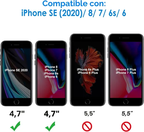 Miniatura 2 de JETech Paquete de 3 protectores de pantalla para iPhone SE 3/2 (edición 2022/2020), iPhone 8, iPhone 7, iPhone 6s y iPhone 6, película de vidrio