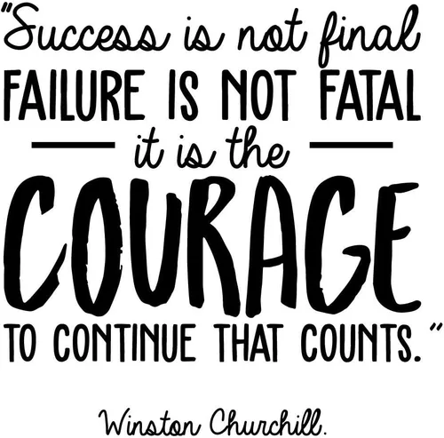 Miniatura 4 de Winston Churchill - Adhesivo decorativo para pared, diseño con frase motivacional para el hogar, entrenamiento, dormitorio, oficina, trabajo (negro)
