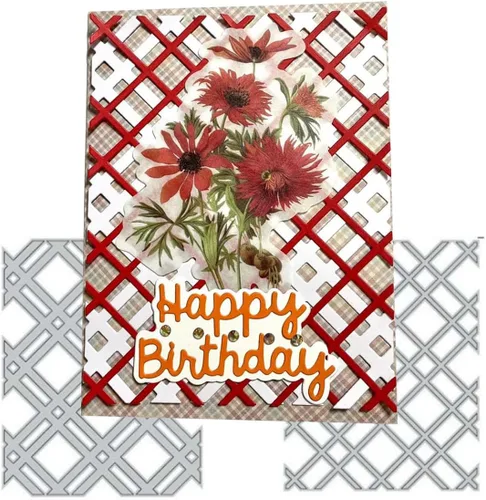 Mvchifay Plantillas de metal para álbumes de recortes, plantilla de grabado de acero al carbono para hacer tarjetas de papel (3)