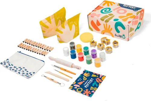Sculpd - El kit original de cerámica para niños, kit de iniciación de arcilla seca al aire para niños de 4 a 6 años, arcilla seca al aire con juego
