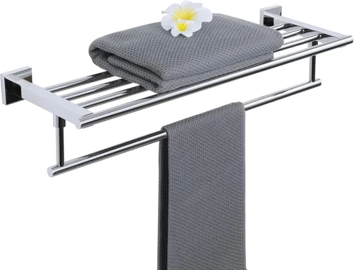 Alise Toalleros para Baño Montados en la Pared, Toallero de Baño de 24 Pulgadas con Barra de Toalla, Toalleros Dobles para Baño, Portatollas de Baño