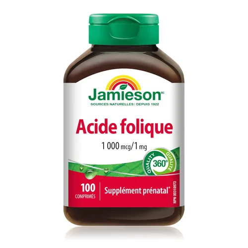 Miniatura 2 de Jamieson Ácido Fólico 1mg 100 Tablas