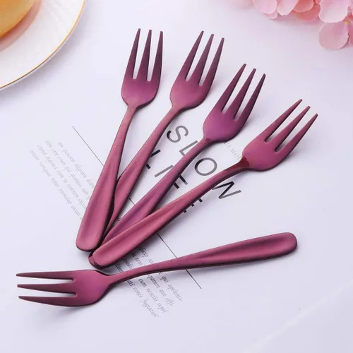 Miniatura 40 de Baikai - Juego de 12 tenedores para aperitivos, de acero inoxidable 18/10, con acabado de acero inoxidable, para cóctel, mini ensalada y fruta, 5.5
