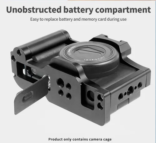 Miniatura 3 de ZV1 - Kit de jaula para cámara compatible con soporte de extensión estabilizador Sony ZV1 Video DSLR (jaula con mango + clip)