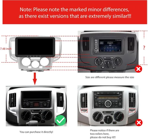 Miniatura 2 de Para Nissan Nv200 2009-2012 Car CarPlay Android Navegación Automática Estéreo GPS Radio Reverse Cámara Pantalla 10.33 "QLED Pantalla Táctil Headunit