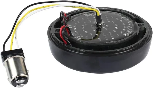Miniatura 8 de ZYTC 3 1/4 "LED intermitentes con luz corriente estilo bala frontal 1157 LED kit de señal de giro ámbar blanco para Harley Davidson caja negra