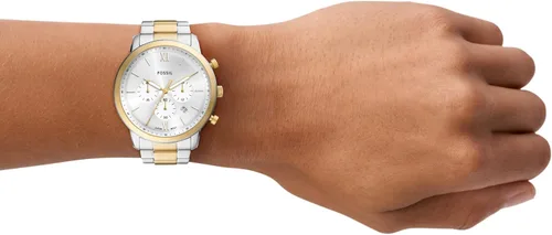 Miniatura 4 de Fossil Neutra - Reloj cronógrafo de cuarzo de acero inoxidable y cuero para hombre