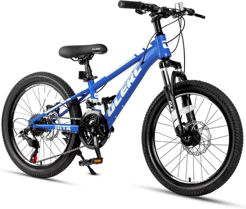 Miniatura 10 de Glerc Bicicleta de montaña para niños de 20, 24 y 26 pulgadas, bicicleta de montaña para niños y niñas a partir de 6 años, bicicleta Skyline de 21