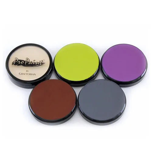 Graftobian Makeup ProPaint - Pintura facial y corporal, juego de 5 colores espeluznantes, 1.0 fl oz, maquillaje de Halloween y disfraz para adultos