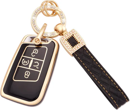 Miniatura 11 de Ekala para Honda Funda para Llavero con Llavero de Cuero, 5 Botones Carcasas de Teclas de TPU Suave Compatibles con Honda Civic Accord Pilot CR-V