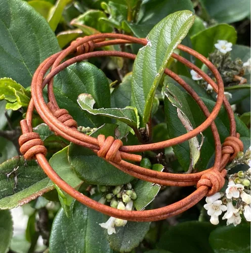 Miniatura 19 de Pulsera de cuero genuino para hombre de 0.059 in – Brazalete ajustable hecho a mano, pulsera de cuero minimalista para hombre, accesorios simples