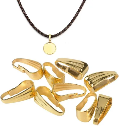 GBSTORE 100 unidades de 0.118 x 0.276 in para pulseras, collares y colgantes, clips de pellizco, conectores para colgantes de fianza, gancho de