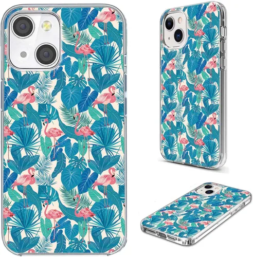 Miniatura 26 de Funda protectora completa a prueba de golpes, delgada, suave, TPU transparente, para iPhone 14/13 6.1, diseño de animales de dibujos animados