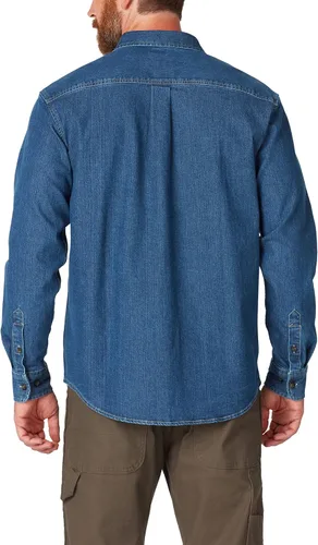 Miniatura 3 de Dickies Camisa de tela vaquera flexible de manga larga para hombre