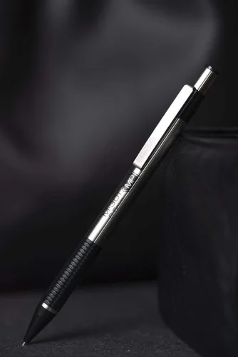 Miniatura 7 de Zebra Pen F-301 Bolígrafo retráctil, barril de acero inoxidable, punta fina, 0.028 in, tinta surtida, paquete de 4 y lápiz mecánico M-301, barril