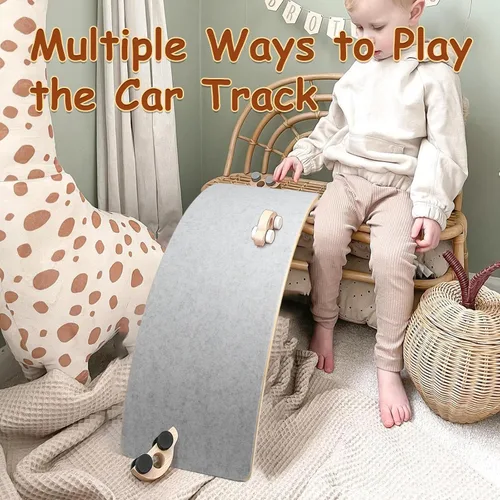 Miniatura 3 de Gentle Monster - Tabla de equilibrio oscilante de madera, juguete de madera natural Montessori para niños pequeños y adultos; juguete de aprendizaje