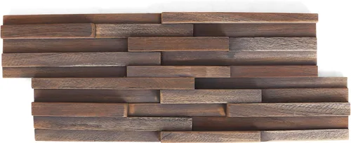 Miniatura 11 de Paneles de pared 3D de teca - Tablones de madera - Paneles de pared con acento de teca - Paneles de pared - Tablas de chapa en muro (12, natural)