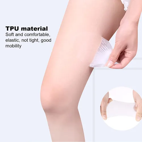 Miniatura 8 de Fdit 10pcs Thigh Anti Friction Pads, Transparent TPU Sweat Absorbing Body Care Patches Unisex Disposable Knee Calf Anti Friction Pads for Adults