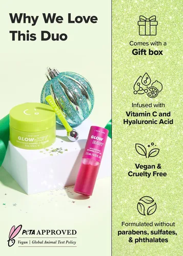 Miniatura 7 de I DEW CARE Set de crema de ojos y aceite de labios con vitamina - 2 para brillar Tratamiento facial, caja de regalo incluida, aspecto de piel