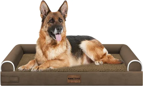 Miniatura 68 de Cama ortopédica lavable para perros medianos y grandes: cama con cojines de apoyo para perros medianos y grandes, cama impermeable de espuma tipo