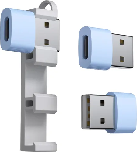 Adaptador USB a USB C, paquete de 3, cargador de automóvil tipo C hembra a un macho convertidor OTG para Apple Watch Ultra 8 9 10, iPhone 15/16/17