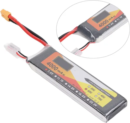 Miniatura 4 de TOPINCN Batería RC Lipo, 4000mAh Tasa de descarga de energía 2S Plug Connector LiPo Batería, 7.4V 60C Vehículos de control remoto Batería