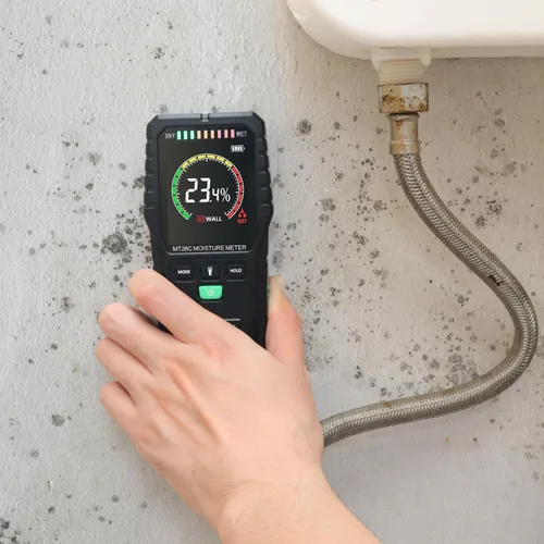 Miniatura 3 de Medidores de humedad sin pines, probador digital de humedad de madera no invasivo, detector de fugas de agua para pared, madera, edificio, leña
