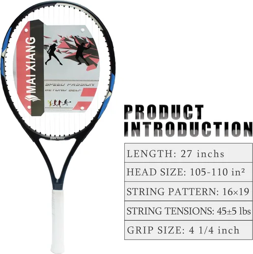 Miniatura 2 de Raquetas de tenis de 27 '' para adultos ZESTUP30MP raqueta de tenis de aleación de aluminio de carbono raquetas de tenis