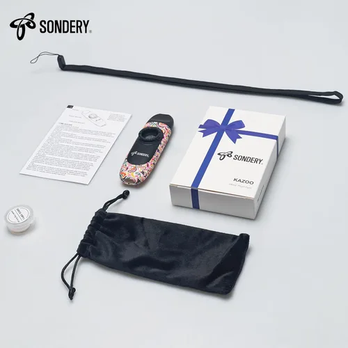 Miniatura 6 de Sondery Instrumento de viento profesional Kazoo con 5 membranas, cordón y bolsa SK1