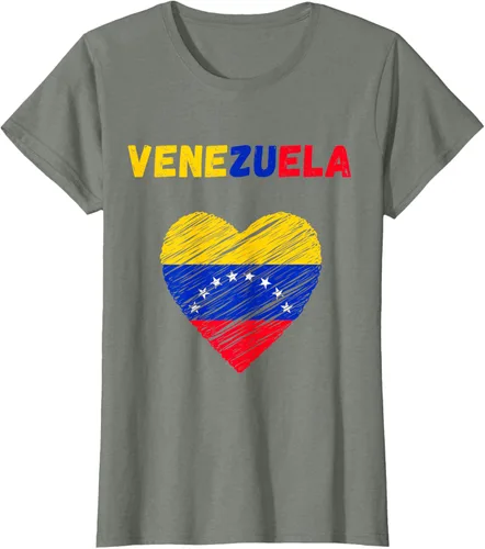Miniatura 19 de Camiseta con la bandera venezolana con corazón de Venezuela, Negro